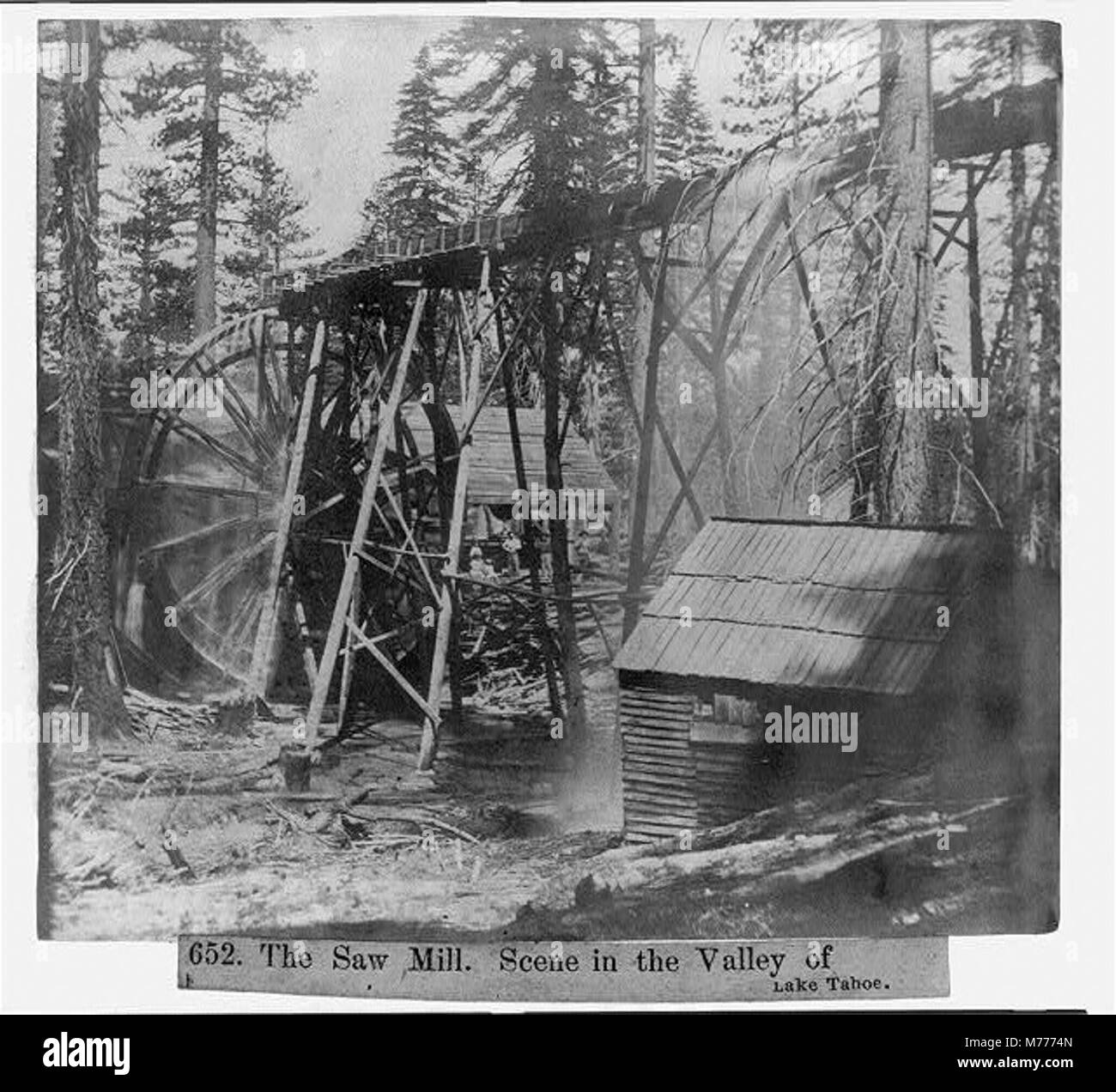 The Saw Mill. Scene in the Valley of Lake Tahoe LCCN2002724177 Stock