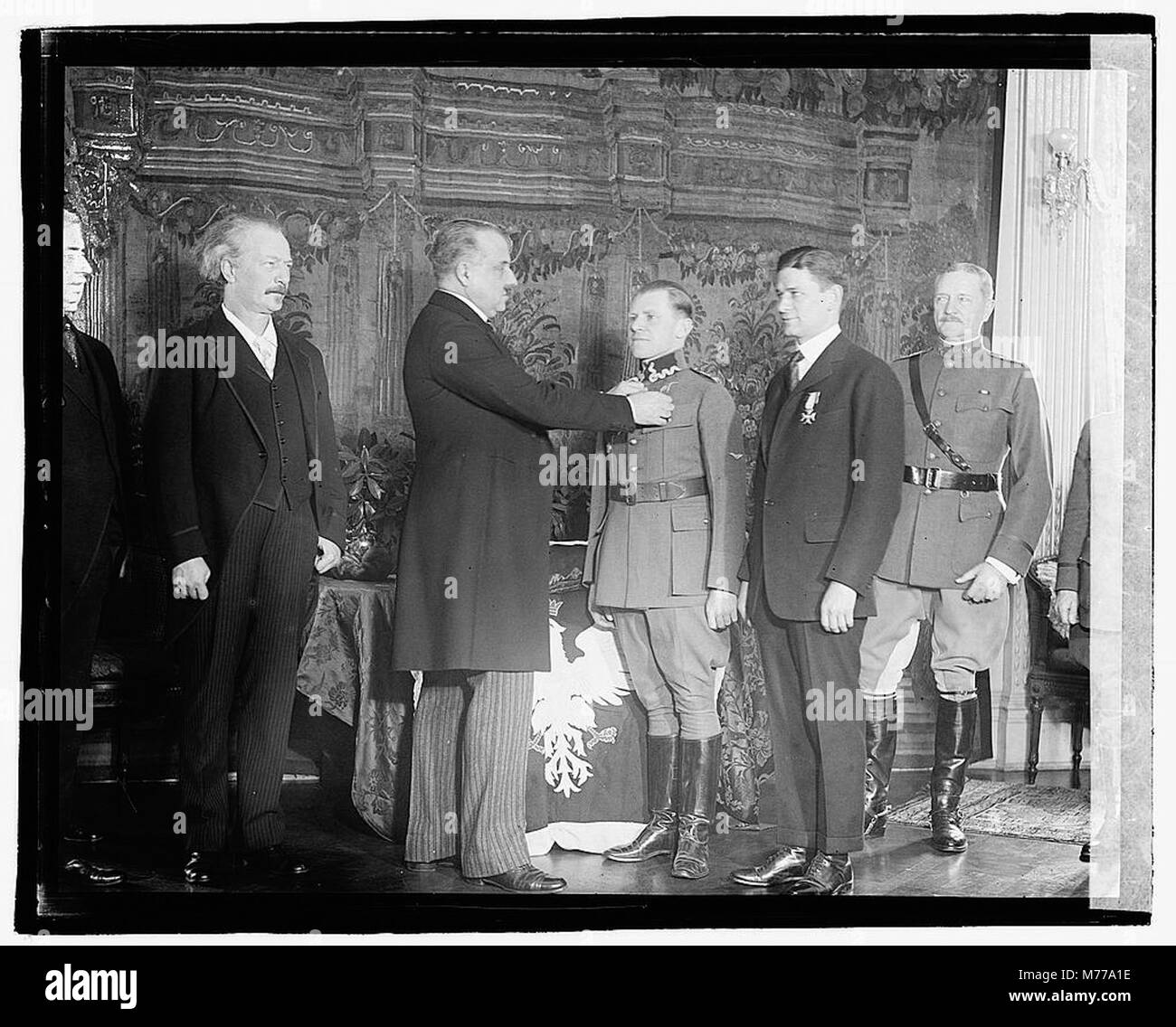 Unidentified military person receiving honor), 3-14-21 LOC npcc.03712 Stock Photo