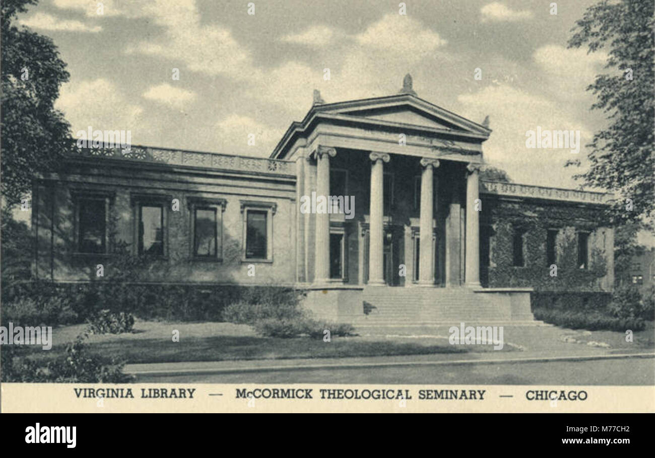 The McCormick Theological Seminary Library in Chicago, an important ...