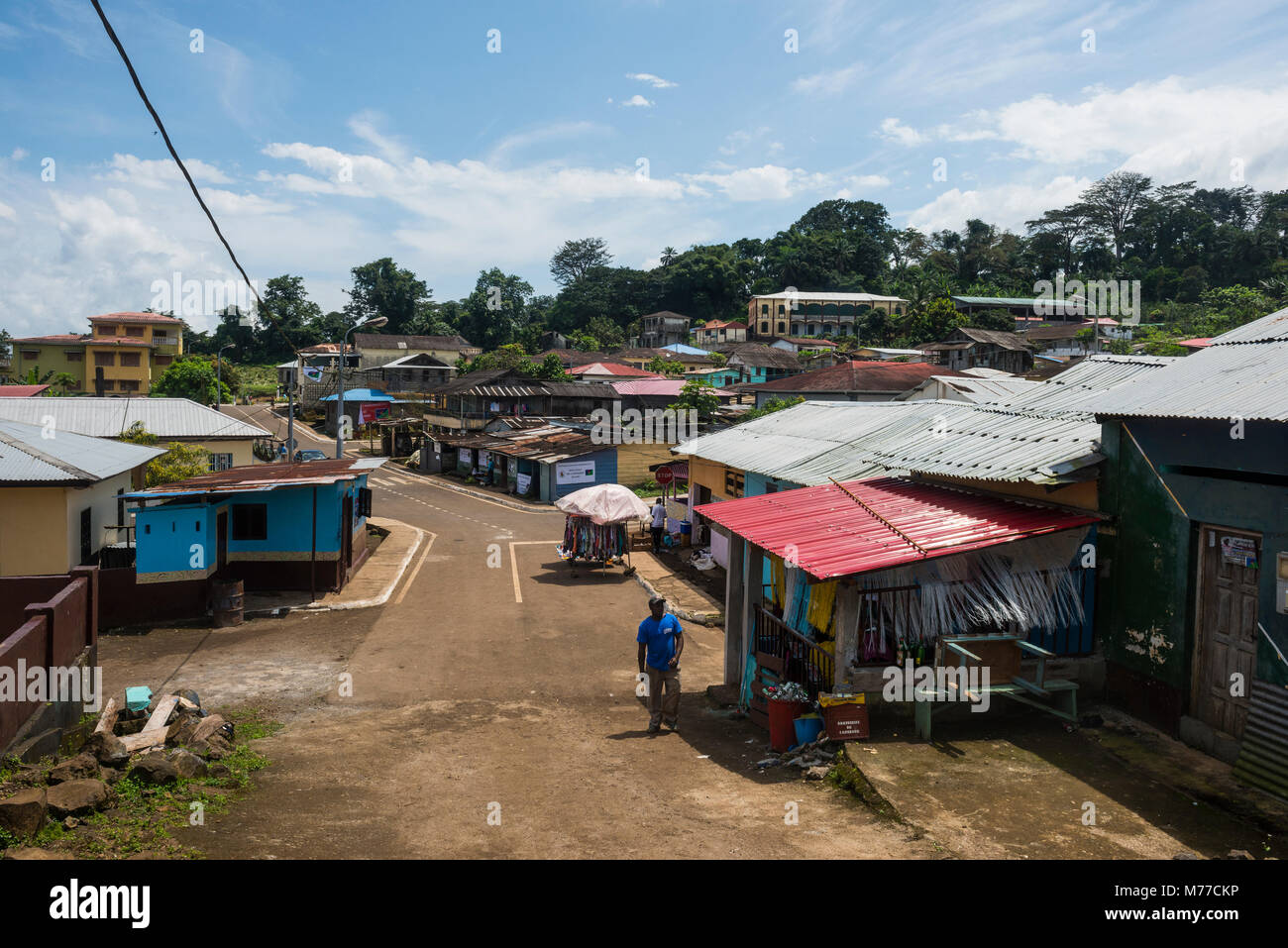 View over Batete, Bioko, Equatorial Guinea, Africa Stock Photo