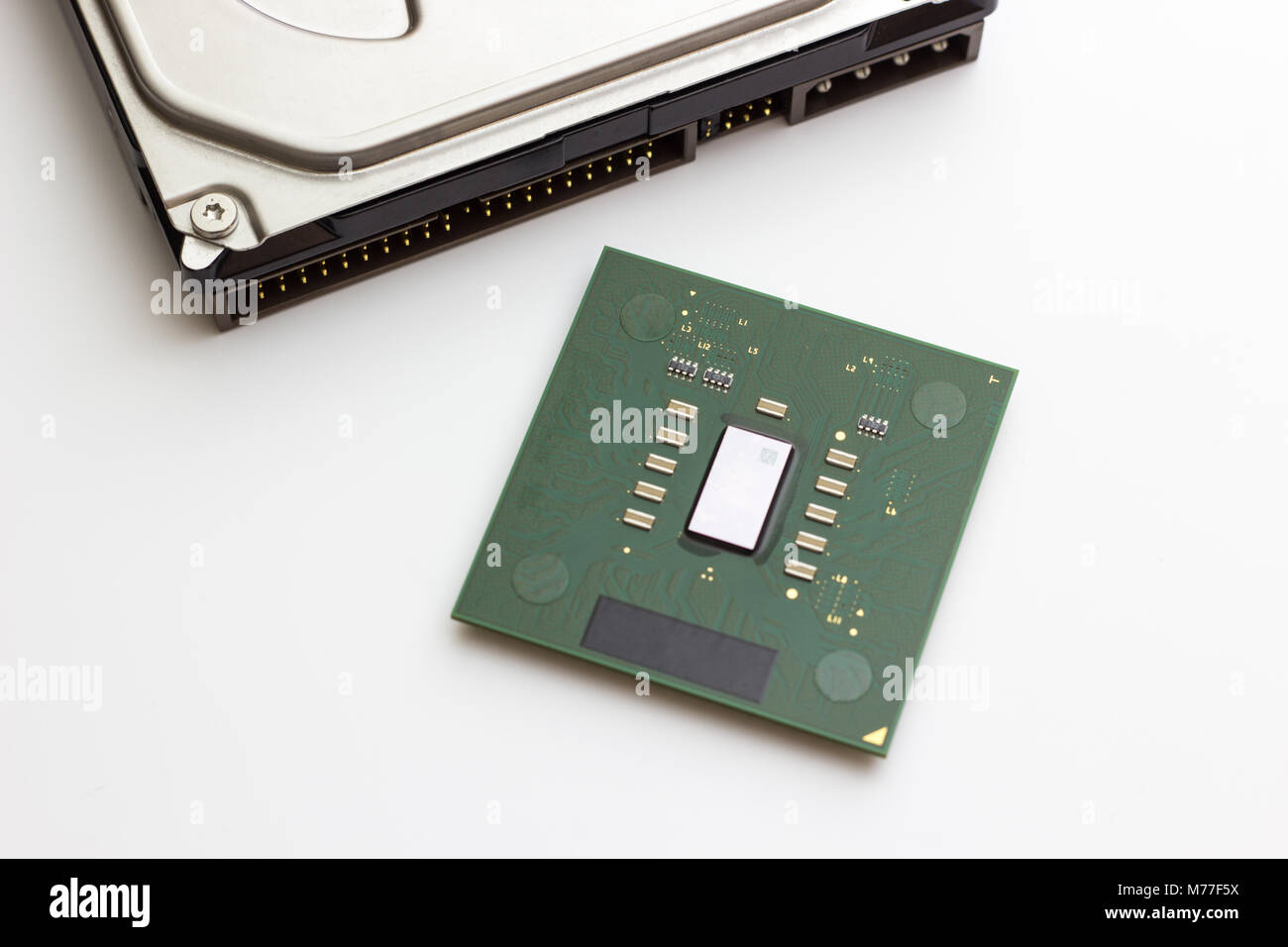 Computer Hardware on white background concept close up Stock Photo - Alamy
