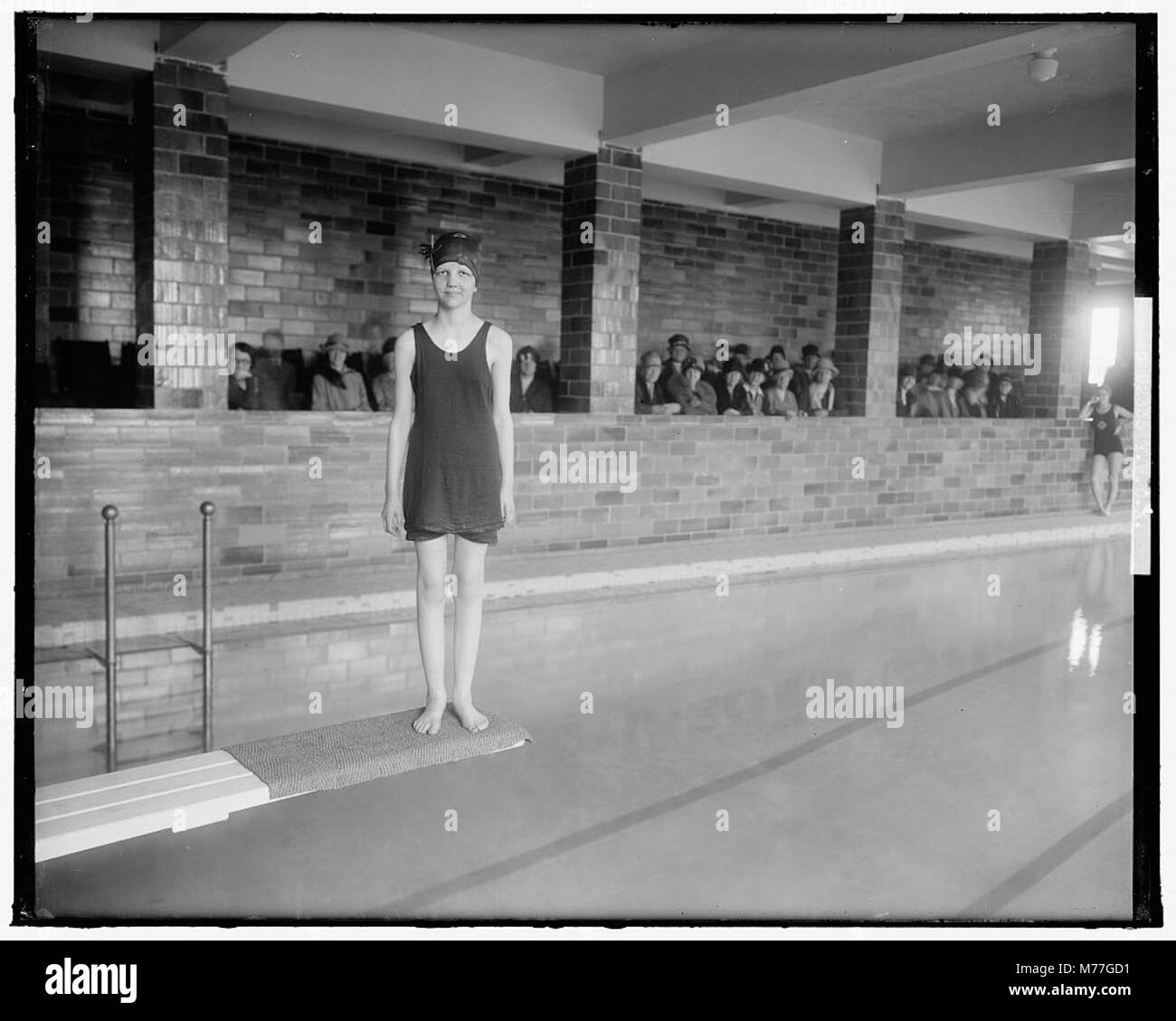 Female swimming in a pool Black and White Stock Photos & Images - Alamy