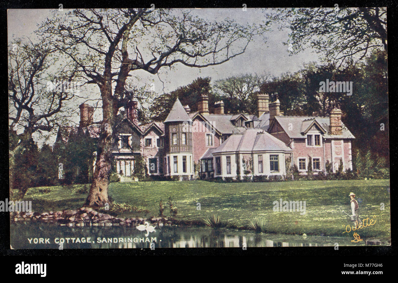A photograph of York Cottage, located within the Sandringham Estate in ...