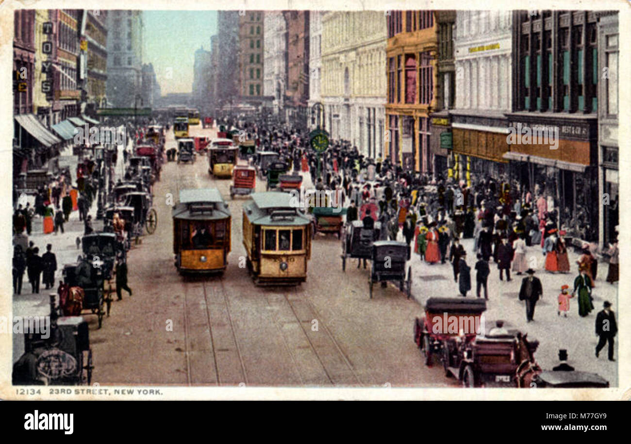 A historical image of 23rd Street in New York City, showcasing the ...