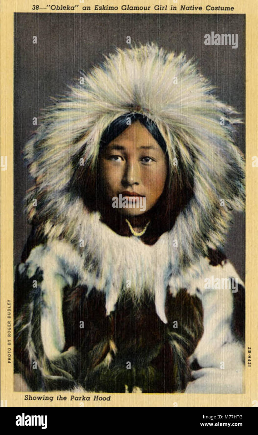 Photo postcard of Arctic Coast Inuit woman c. 1915 Photo postcard of Arctic Coast Inuit woman c. 1915