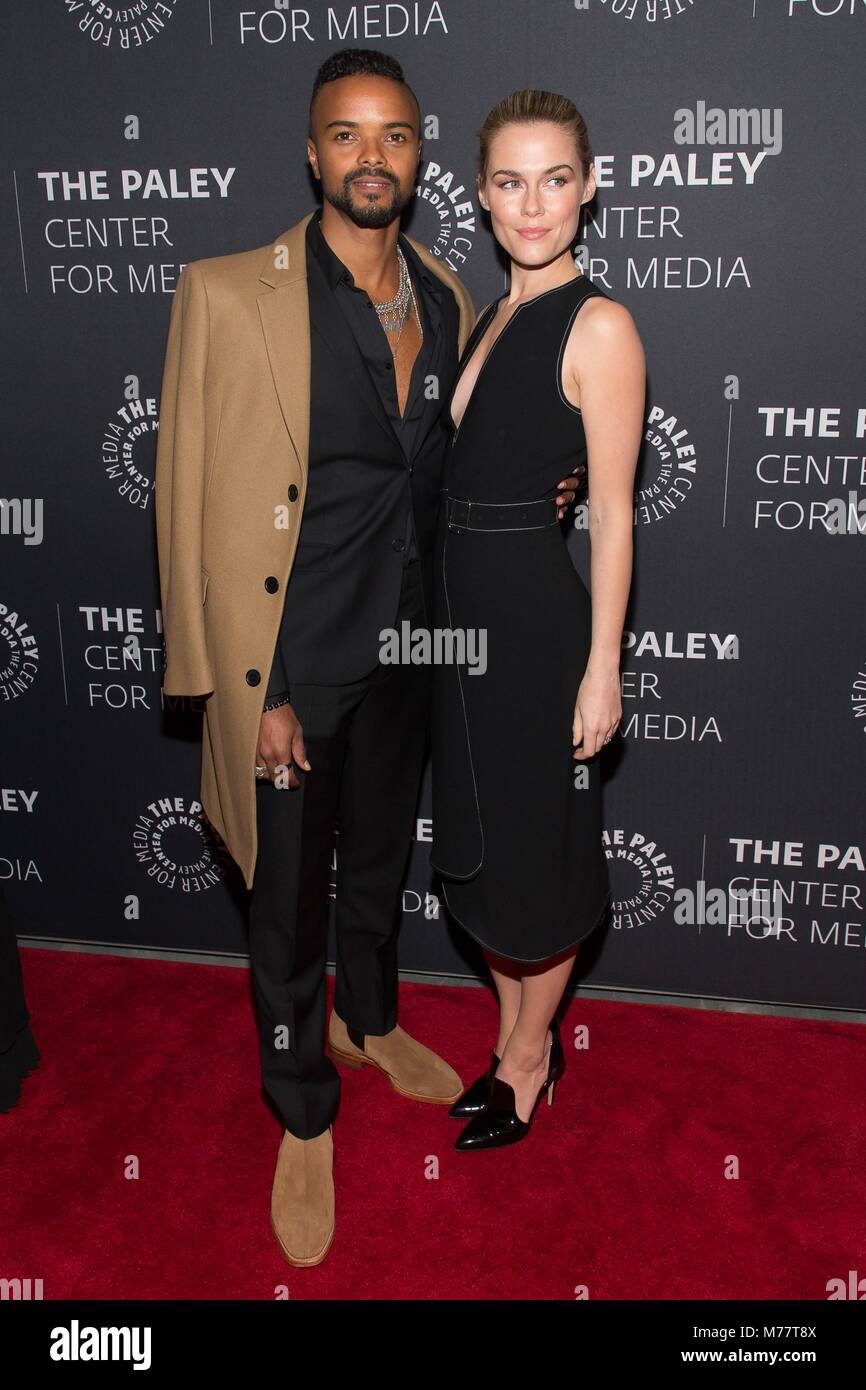 New York, NY, USA. 8th Mar, 2018. Eka Darville, Rachael Taylor at arrivals for An Evening with Marvel's Jessica Jones, The Paley Center for Media, New York, NY March 8, 2018. Credit: Jason Smith/Everett Collection/Alamy Live News Stock Photo