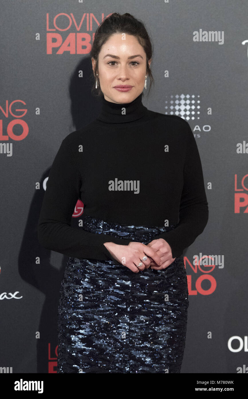 Madrid, Spanien. 07th Mar, 2018. Aida Folch at the Premiere of 'Loving Pablo' in Madrid, 07.03.2018 | Verwendung weltweit Credit: dpa/Alamy Live News Stock Photo