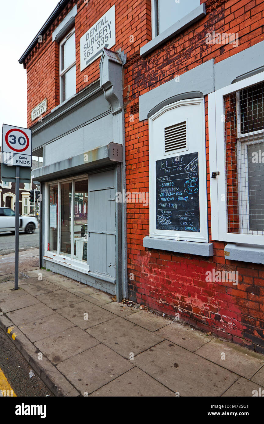 Anfield, Liverpool, UK. 9th March 2018. Homebaked is a community co-operative bakery just opposite the Liverpool Football Club. They have done really well at this years British Pie Awards. The Awards are a national celebration of British Pies in all their varieties and they have been running since 2009. The Awards are held in Melton MowbrayCredit: Ken Biggs/Alamy Live News. Stock Photo