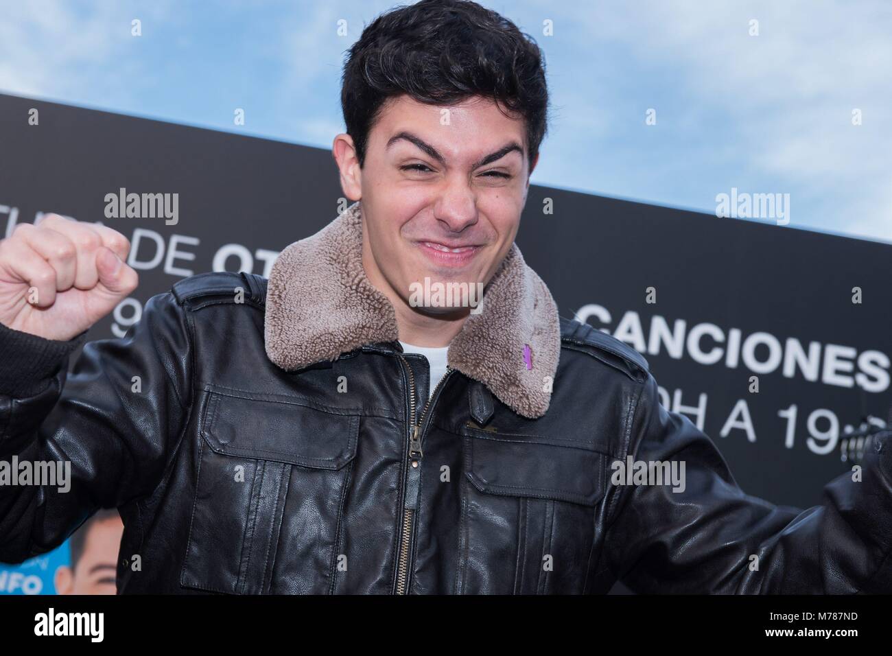 BARCELONA, CATALONIA, SPAIN 9 March. Alfred Garcia Eurovision singer