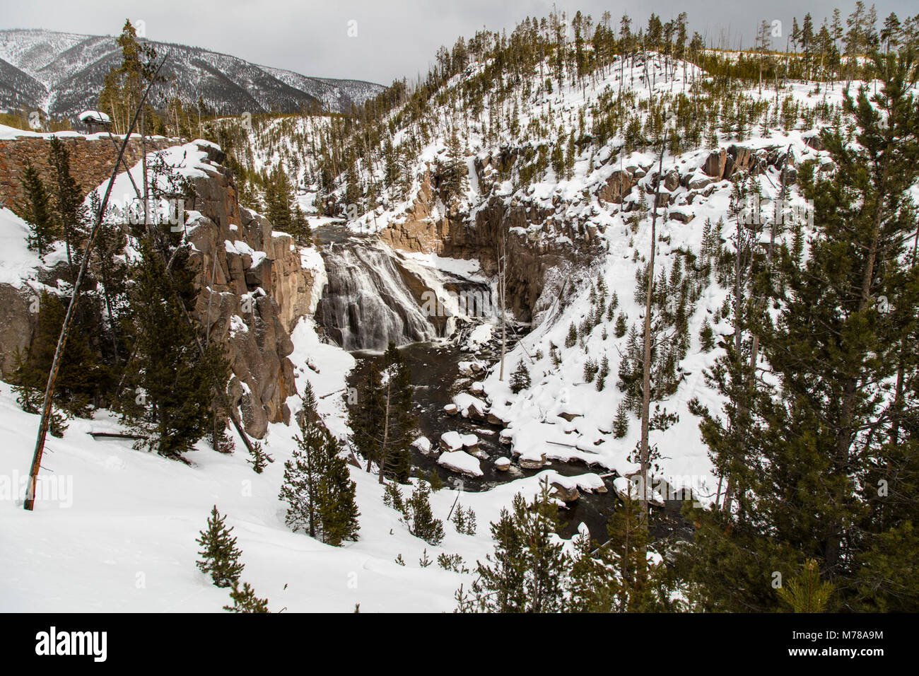 Gibbon Falls 22417 Stock Photo Alamy
