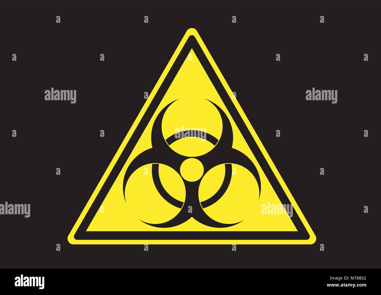 Design vector of biological hazard area sign Stock Vector