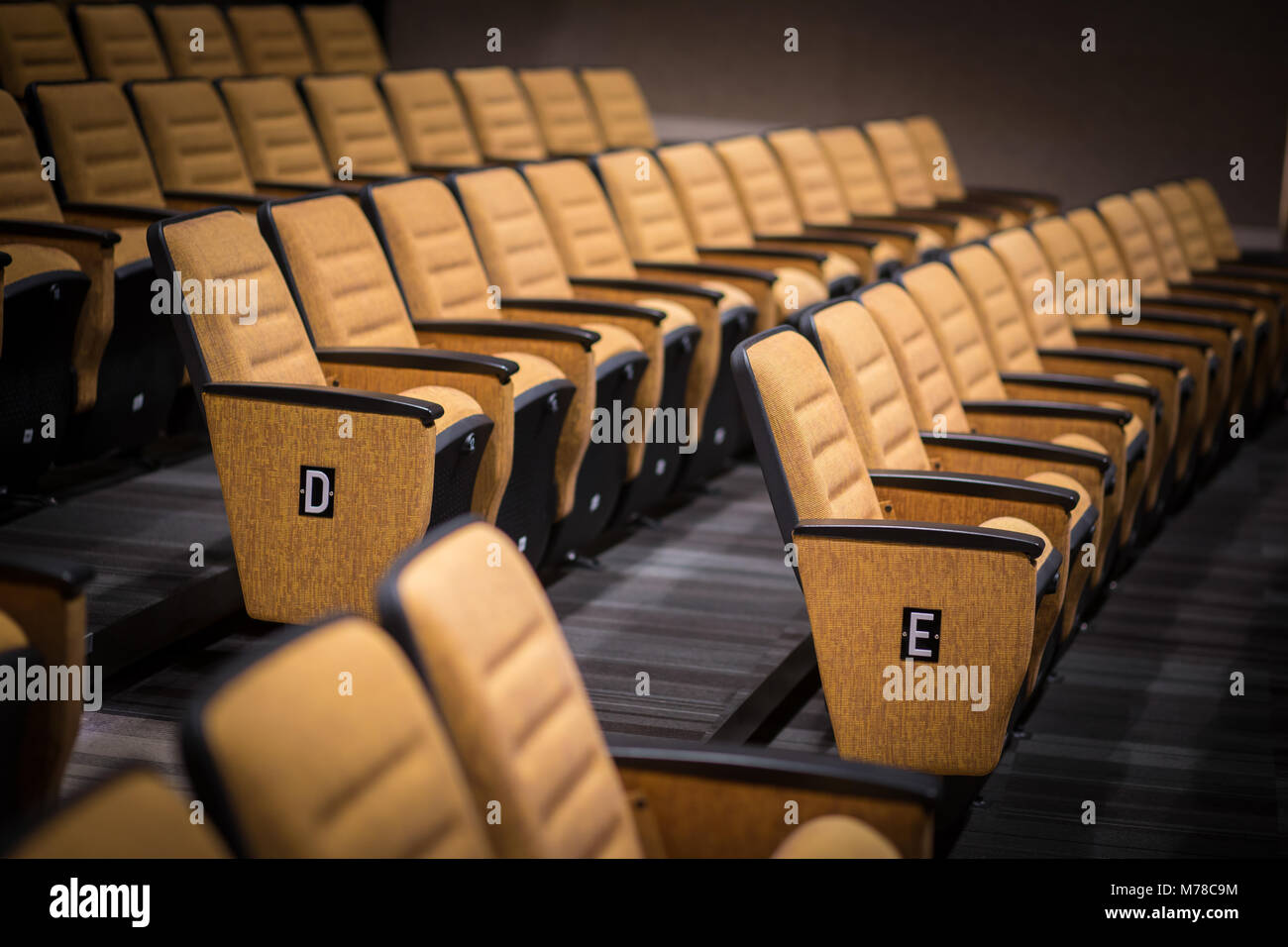 Empty seats in the auditorium. Stock Photo
