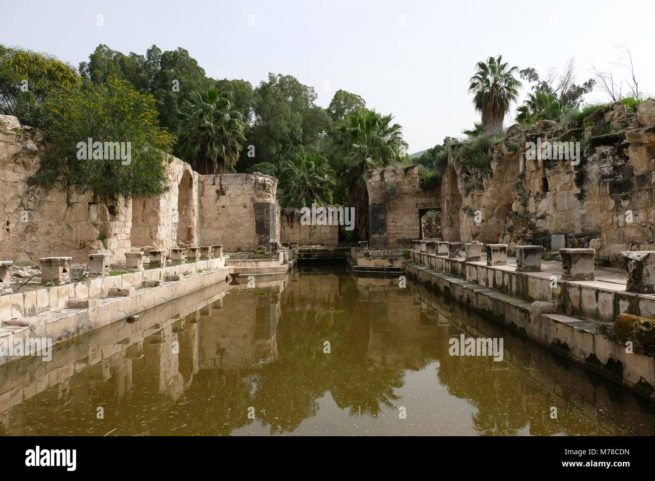 Ancient Roman Baths In Hamat Gader A Hot Springs Site In The Yarmouk 