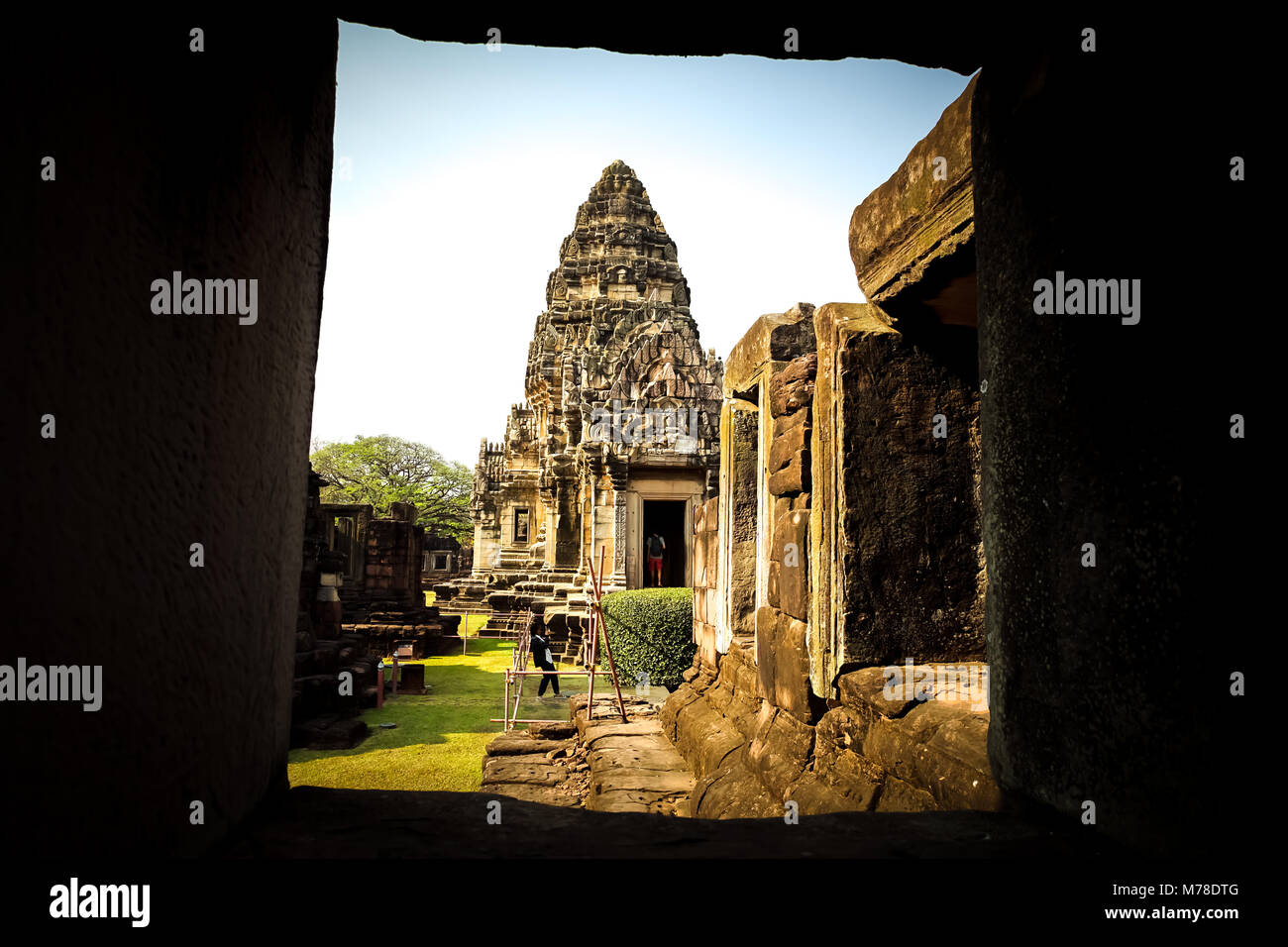 NAKHON RATCHASIMA, THAILAND - February 15, 2018: The world heritage Prasat Hin Phimai in Nakhon Ratchasima province, Thailand. The old temple of the A Stock Photo