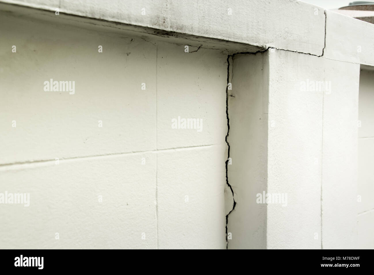 Home problem, building problem wall cracked need to repair hurry up Stock Photo