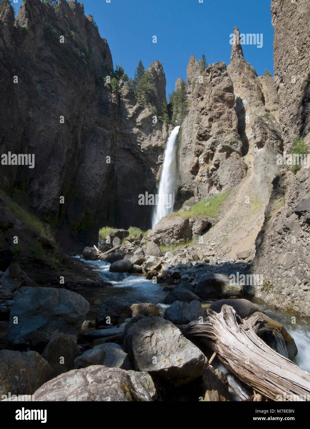 Tower Fall Rocks Tower Fall. The stones and boulders in Tower Creek as it flows away ...