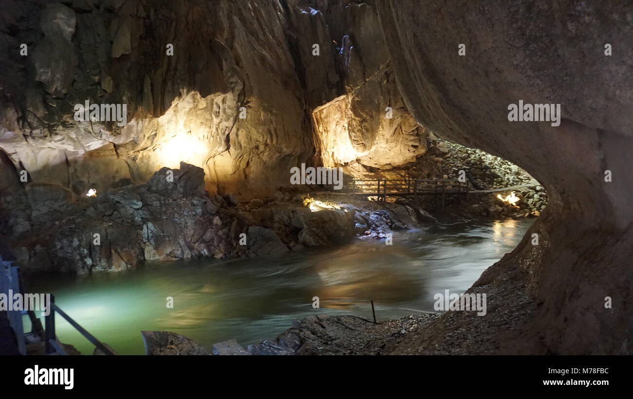 Clearwater cave Malaysia Borneo Mulu Stock Photo