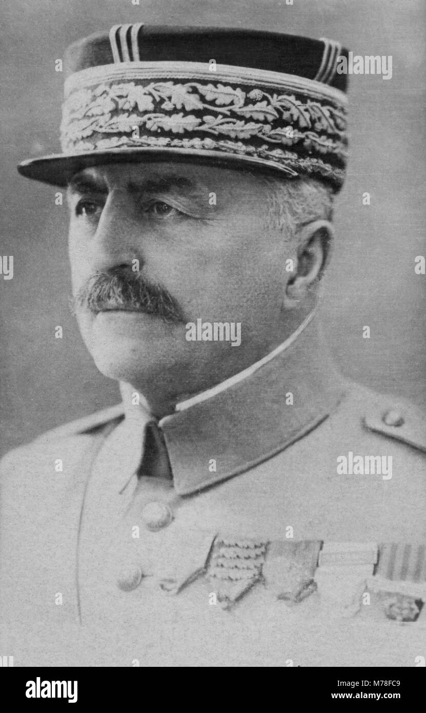 Portrait of the French Marshal Louis Franchet of Esperey ( 1856 - 1942 )   -  anonymous photography Stock Photo