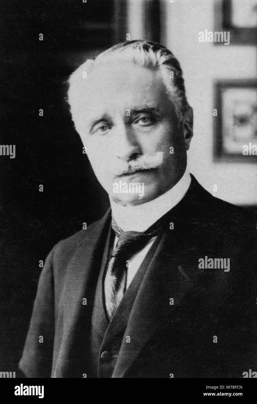 Portrait of Paul Deschanel ( 1855 - 1922 ), president of the third french republic in 1920   -  anonymous photography Stock Photo