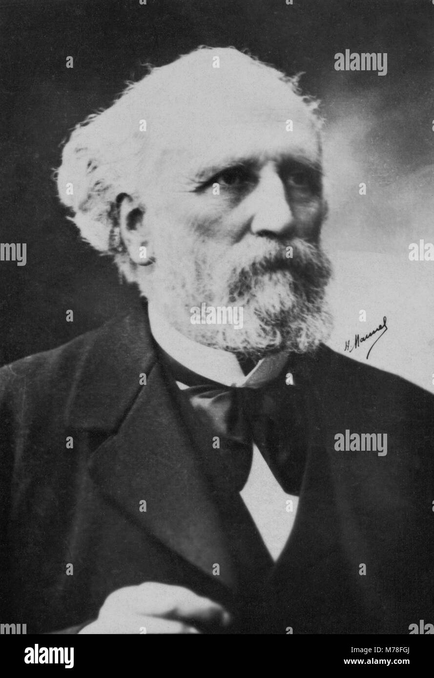 Portrait of Alexandre Ribot ( 1863 - 1933 ) chairman of the board since 1892 to 1895 and in 1917  -  photography by  Henri Manuel ( 1874 - 1947 ) Stock Photo