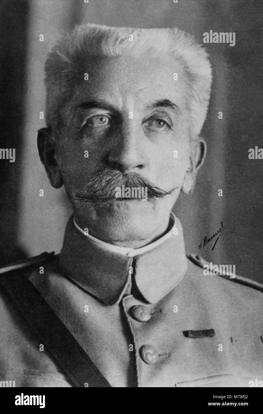 Portrait of the Marshal Lyautey ( 1854 - 1934 )  -  photography by  Henri Manuel ( 1874 - 1947 ) Stock Photo