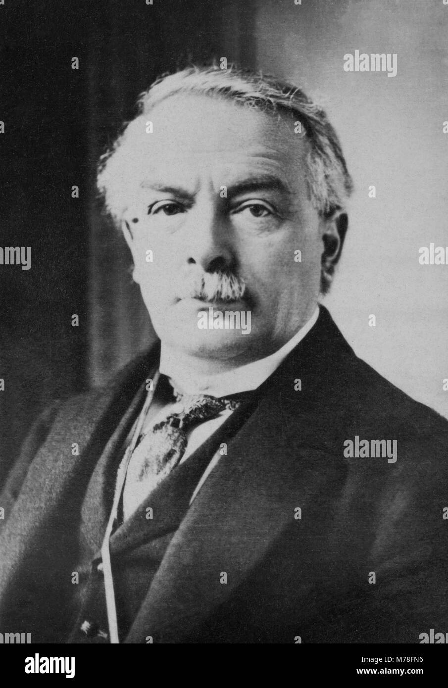 Portrait of David Lloyd George ( 1863 - 1945 ) English deputy in 1890, radical, chancellor of the chessboard in 1908, prime minister in 1916  -  anony Stock Photo