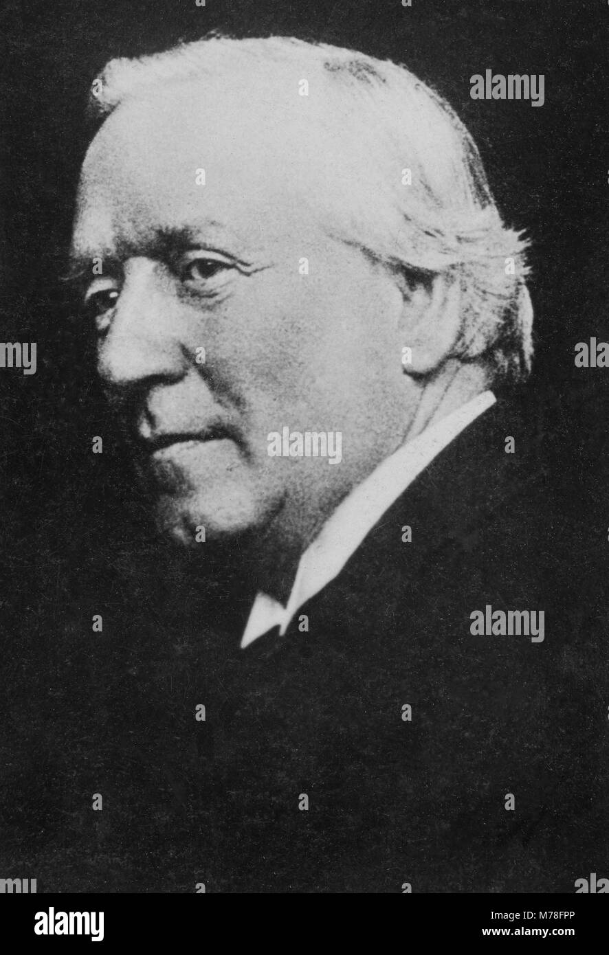 Portrait of Herbert - Henry Asquith ( 1852 - 1928 ) leader of the Scottish Liberal party, deputy in 1886, prime minister from 1908 to 1916  -  anonymo Stock Photo