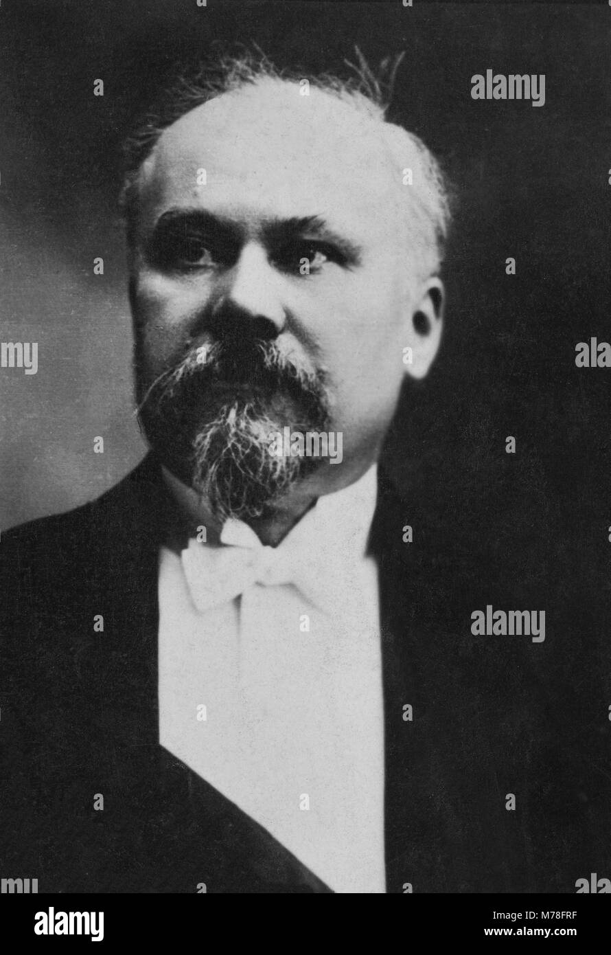 Portrait of Raymond Poincare ( 1860 - 1934 ), president of the third french republic  -  anonymous photography Stock Photo