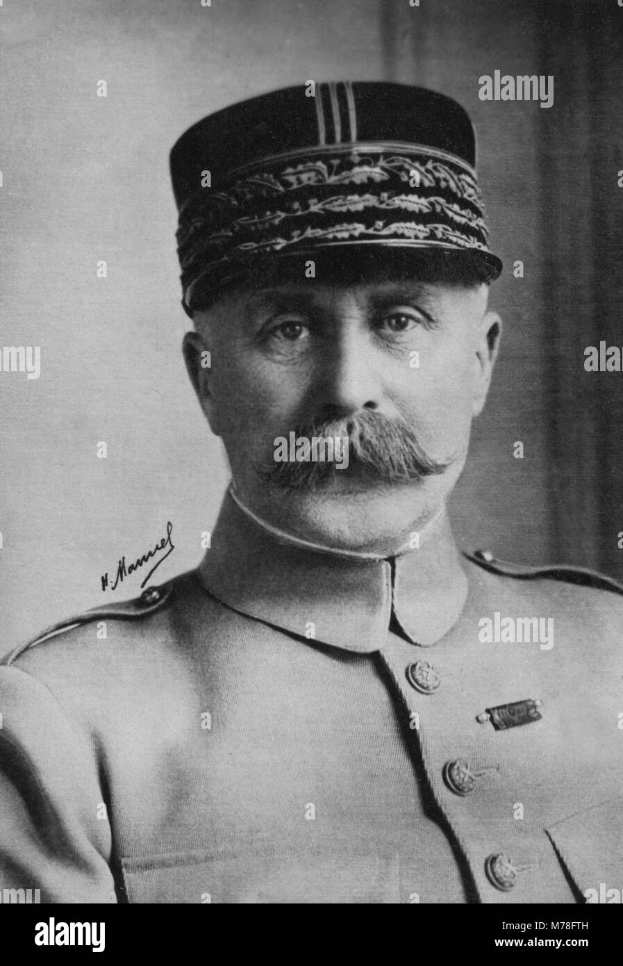 Portrait of the Marshal Petain ( 1856 - 1951 )  -  photography by  Henri Manuel ( 1874 - 1947 ) Stock Photo