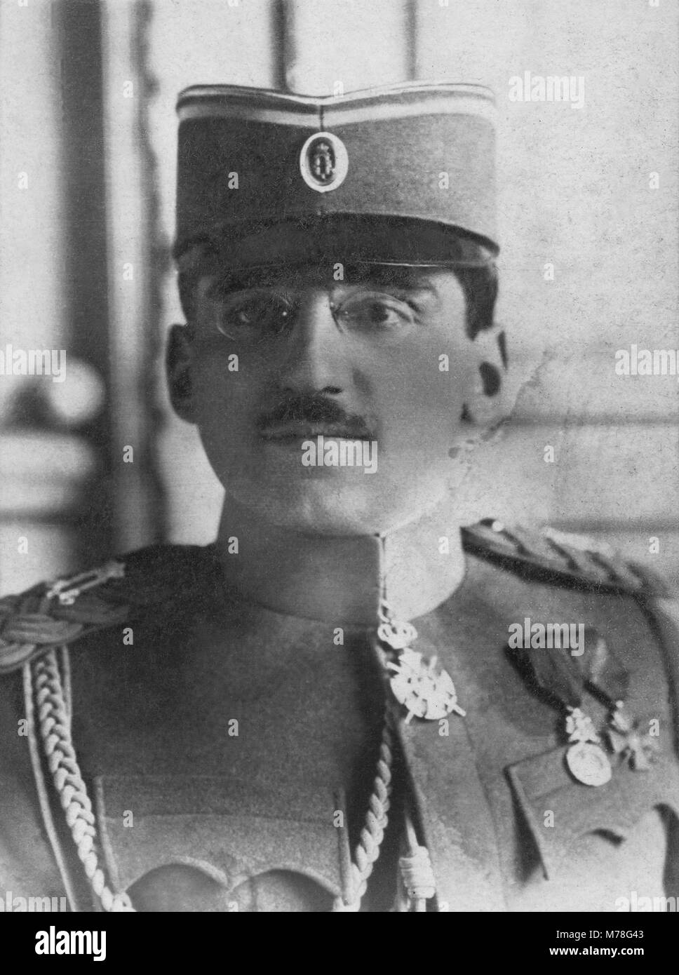 Portrait of Alexander 2, King of Serbia ( 1888 - 1934 ) king in 1921  -  anonymous photography Stock Photo
