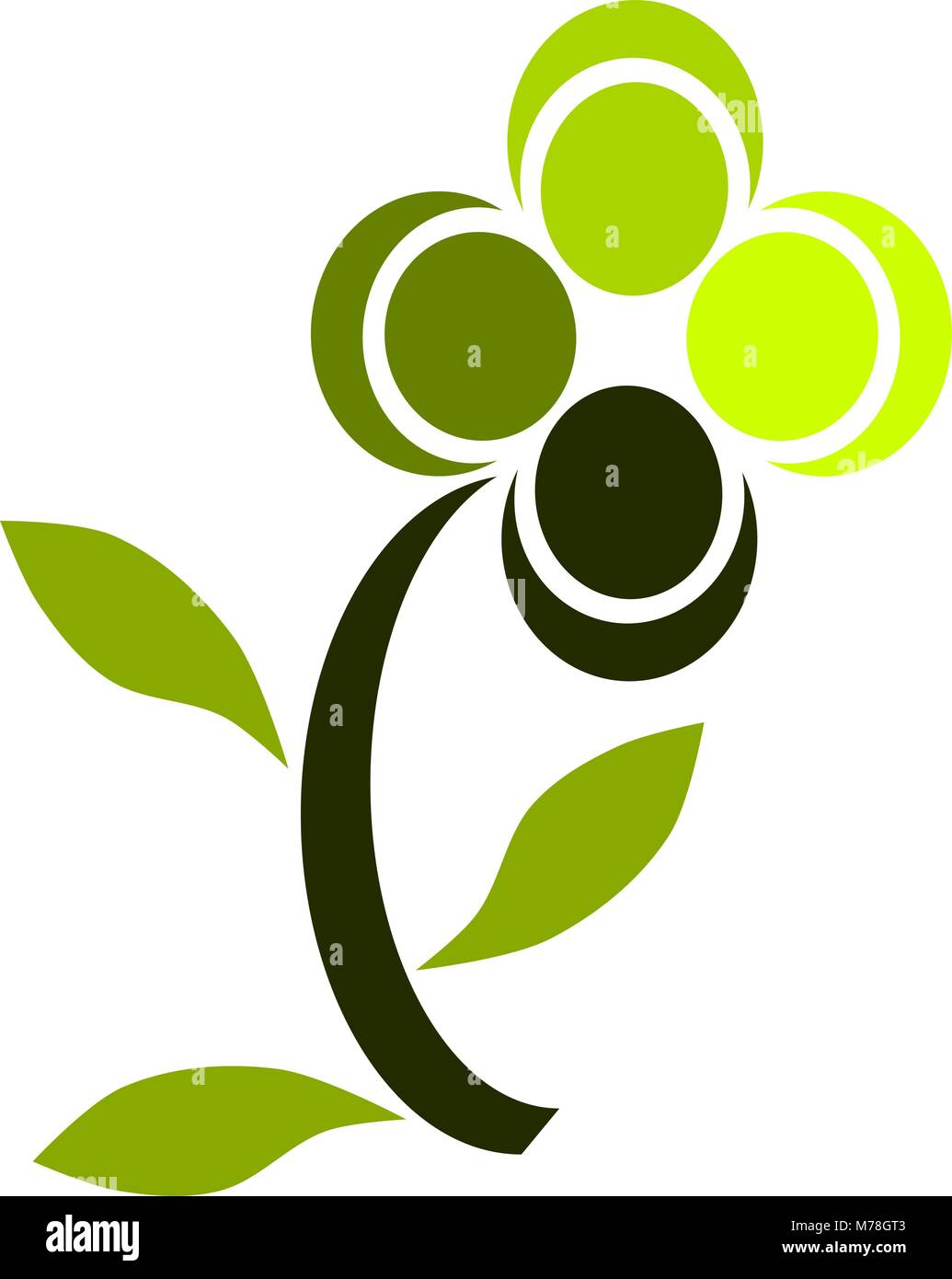 Circular floral green pattern Stock Vector Image & Art - Alamy