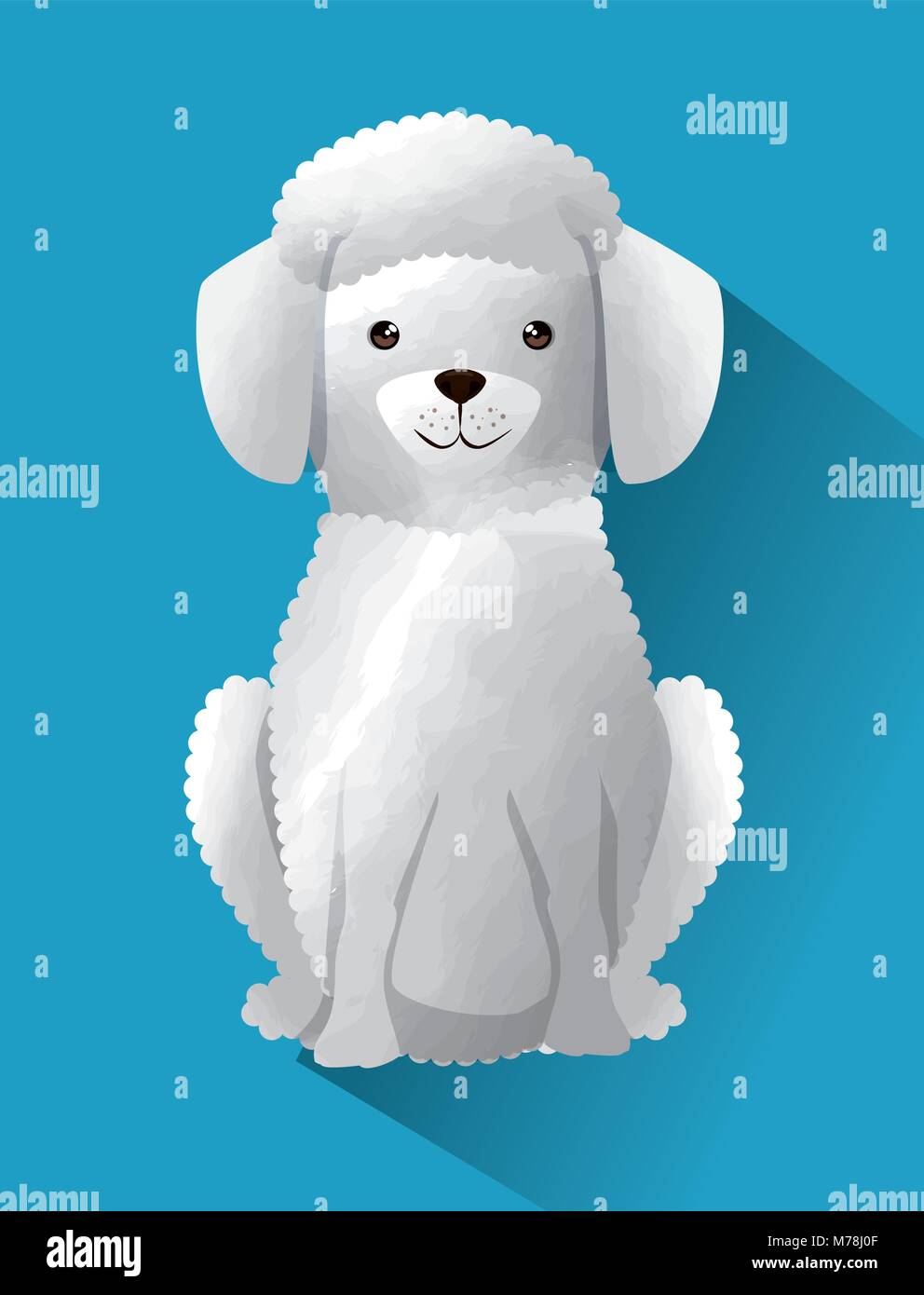 cute French poodle dog vector illustration design Stock Vector Image ...