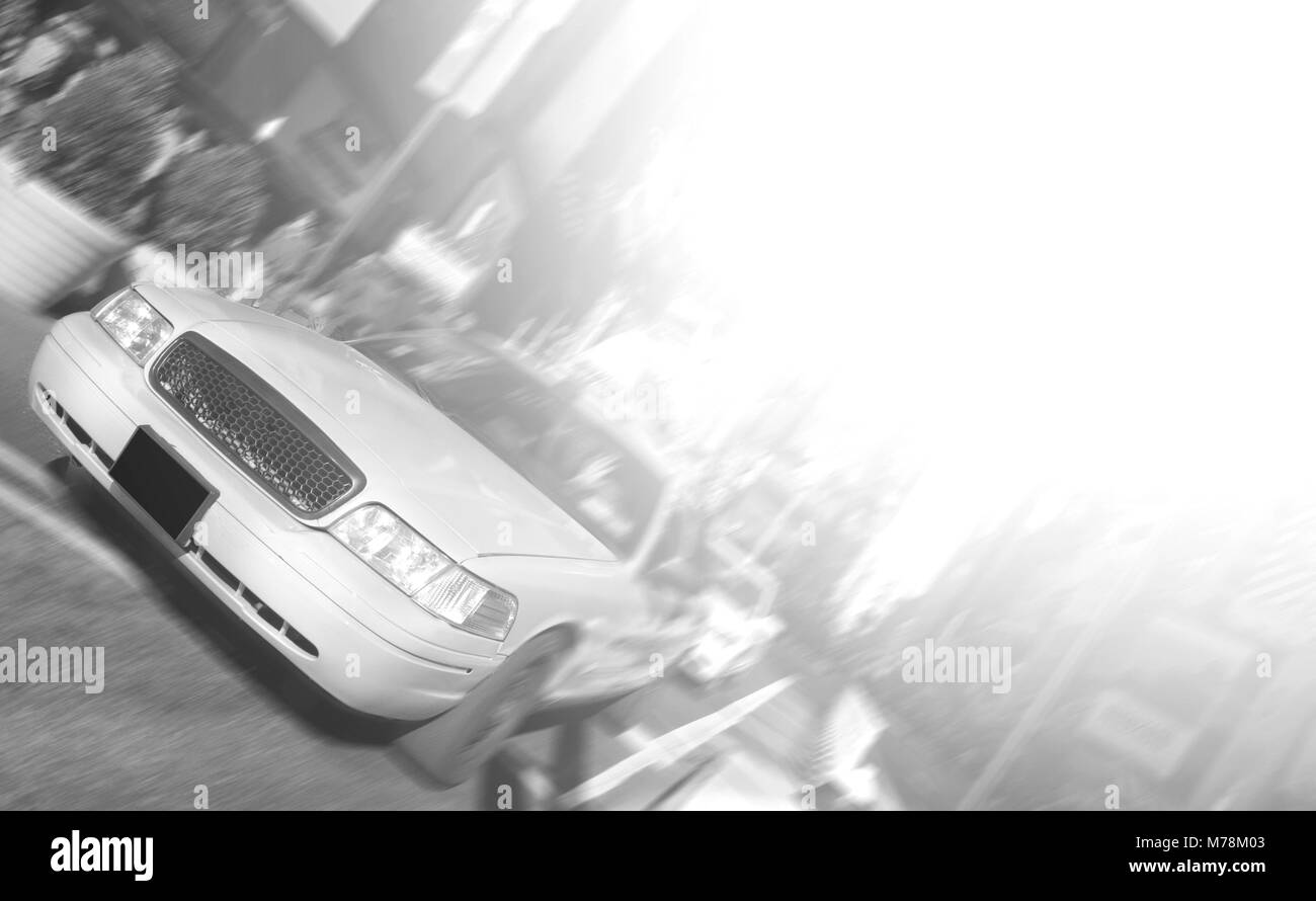 beautiful epic black and white photograph from new york city skyline Stock Photo