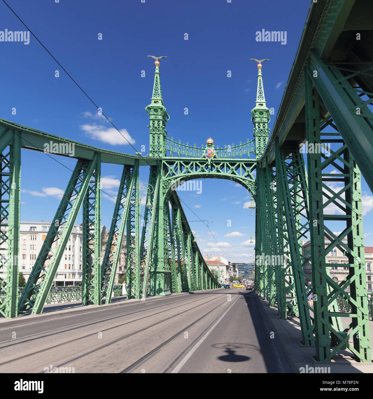 Liberty Bridge, Budapest, Hungary, Europe Stock Photo