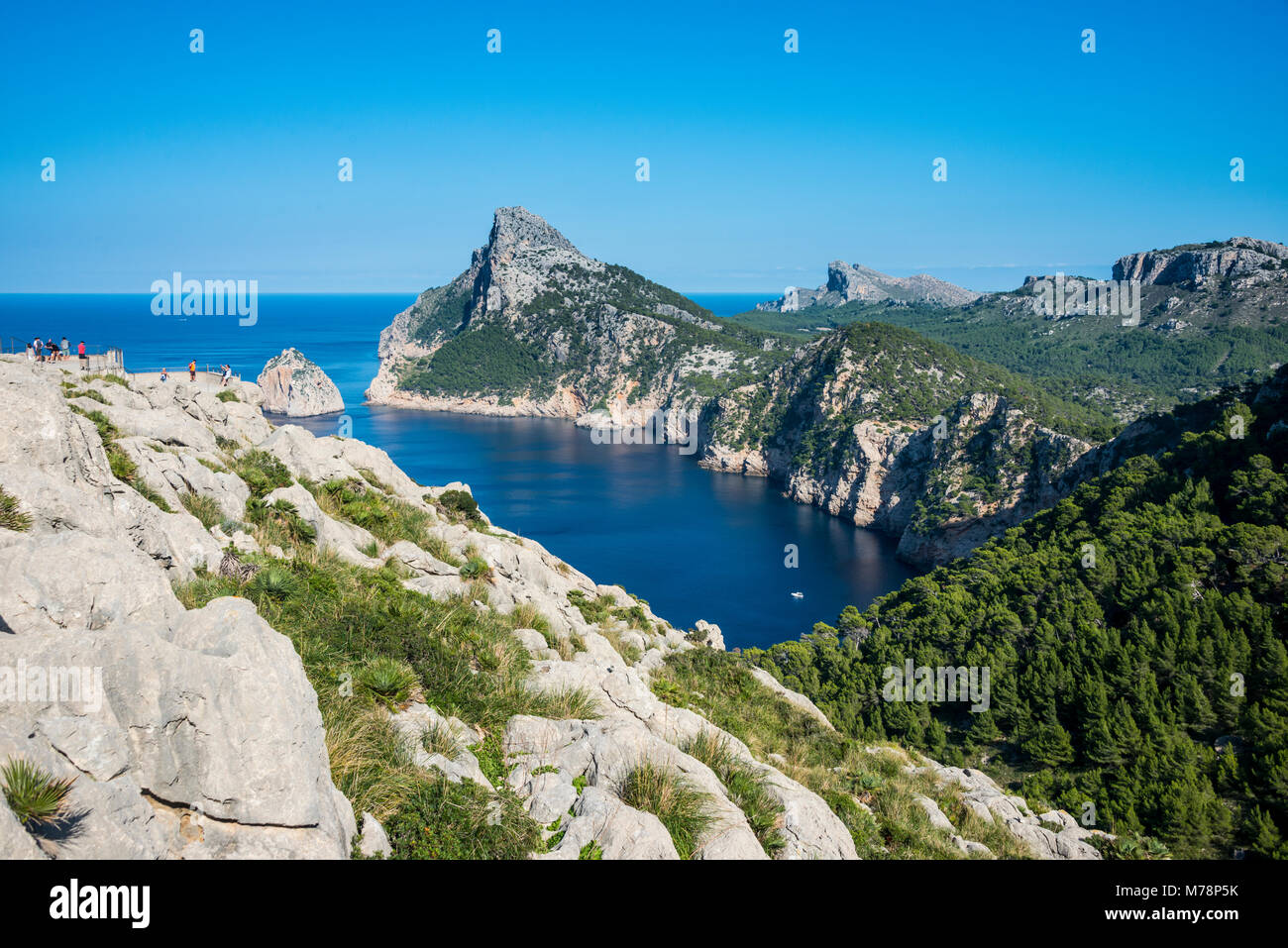 Beautiful view over the cliffs of Cap Formentor, Mallorca, Balearic Islands, Spain, Mediterranean, Europe Stock Photo