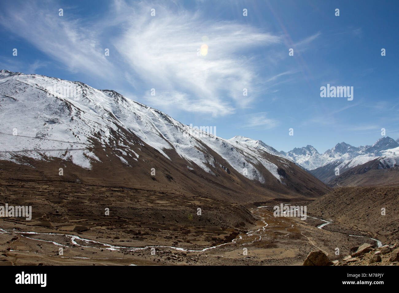 Mountain landscapes of Southern Tibet, Himalayas, China, Asia Stock 