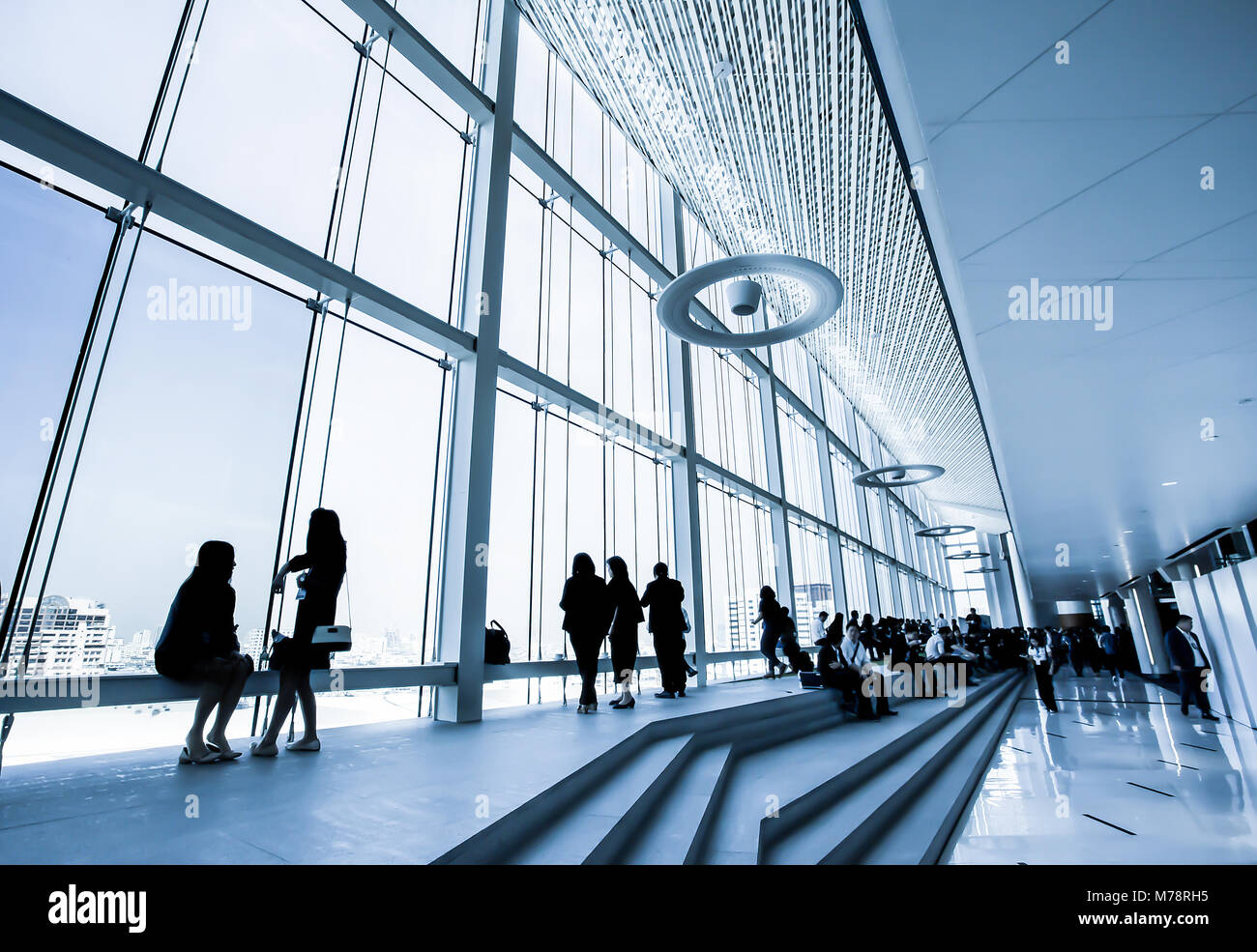 Peoples community on office building. Stock Photo