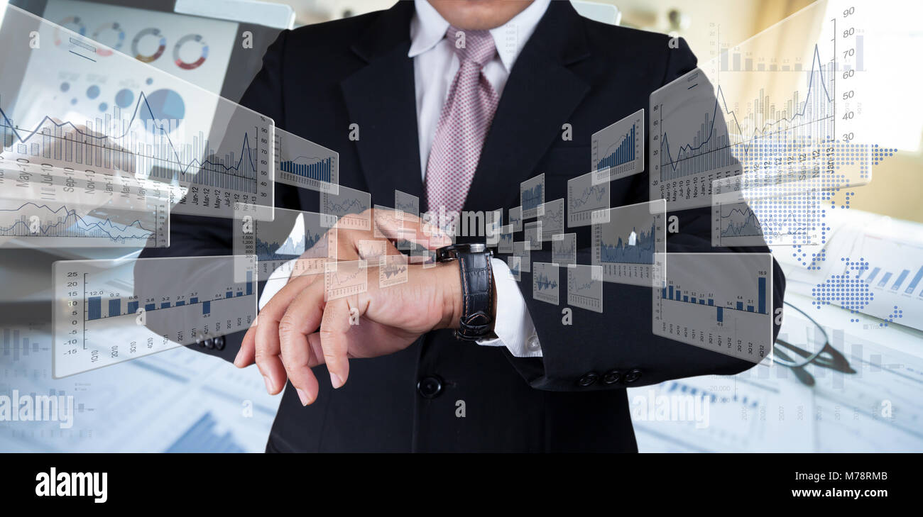 Businessman waiting for investment. Stock Photo