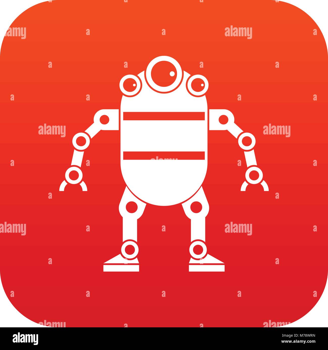 Robot icon digital red Stock Vector Image & Art - Alamy