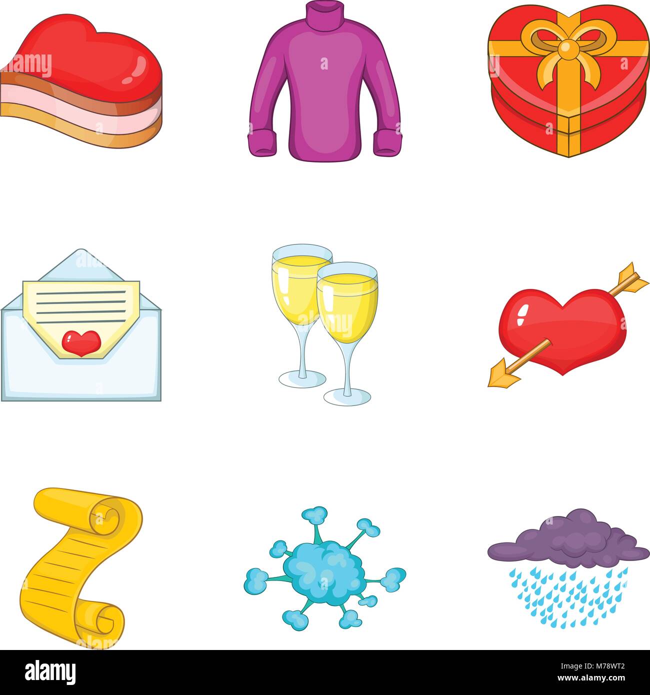 Cold winter icons set, cartoon style Stock Vector Image & Art - Alamy