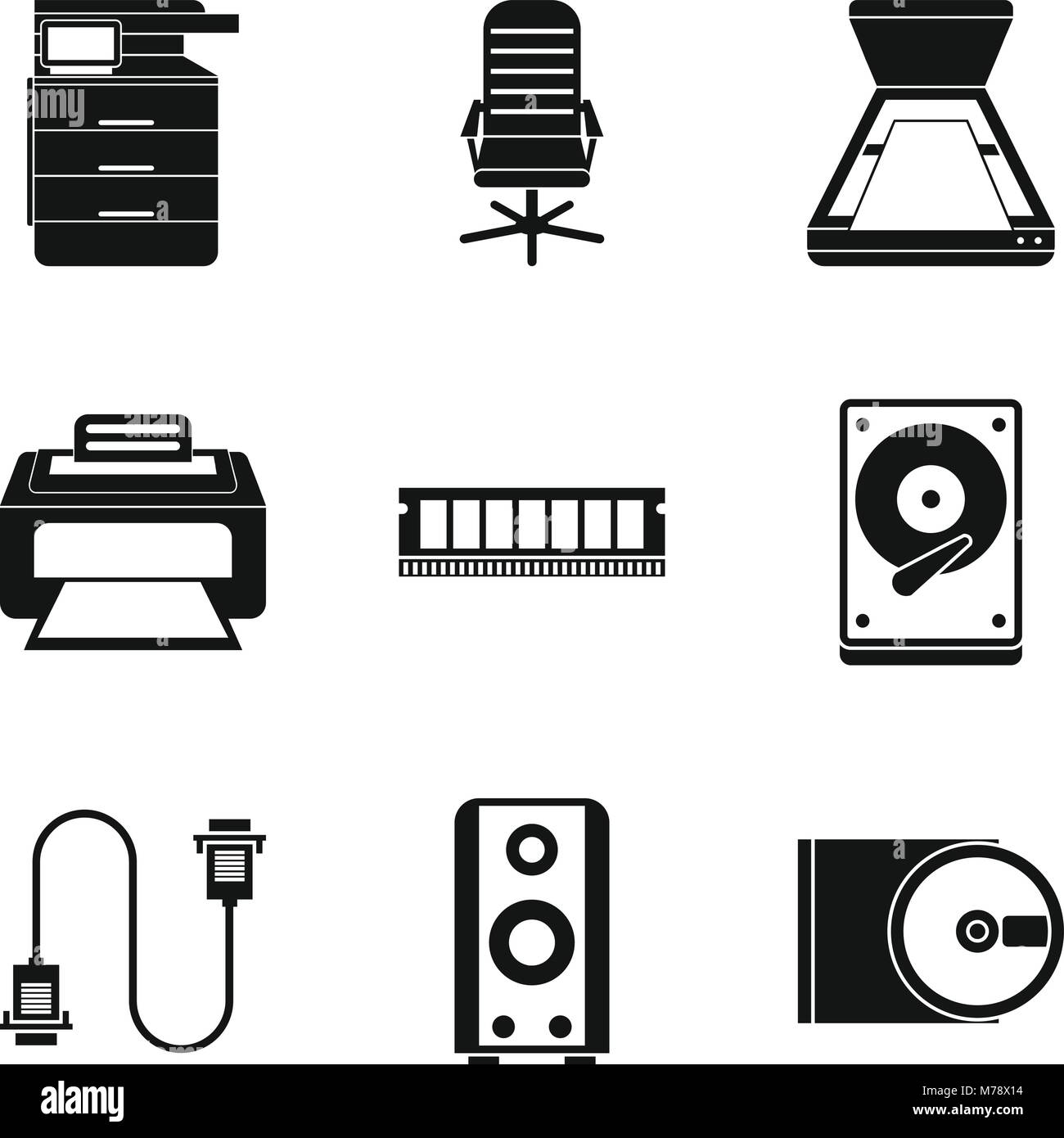 Job environment icons set, simple style Stock Vector Image & Art - Alamy