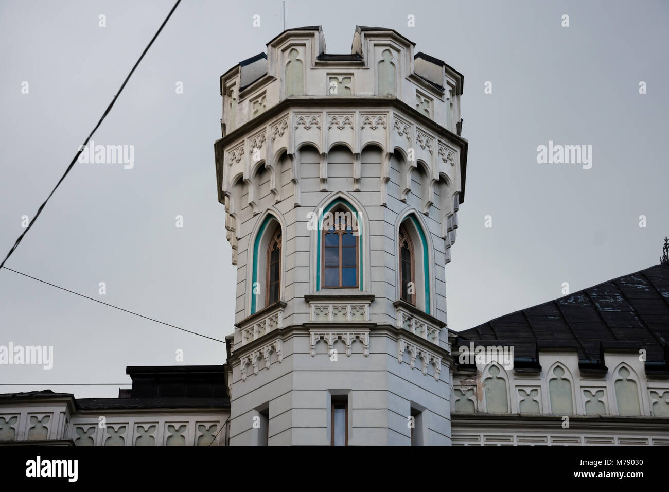 Small Guild Tower (Maza Gilde). Neo gothic style architecture. Riga, Latvia Stock Photo