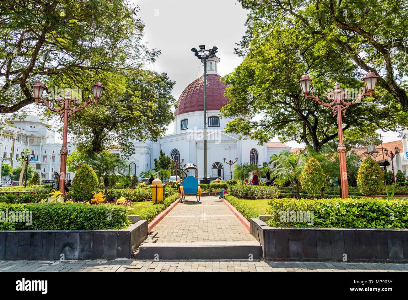 Church in Semnarang Indonesiua Stock Photo