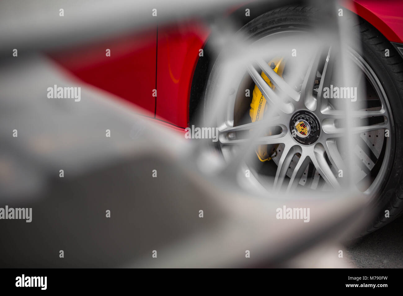 kitesurfing Huntington Beach Stock Photo Alamy