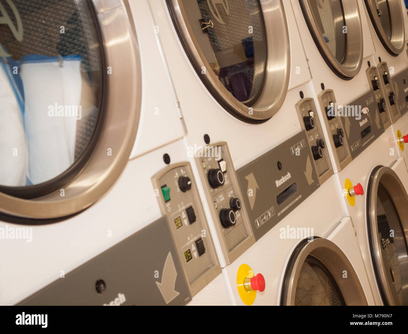 Commercial Laundry Systems Stock Photo Alamy