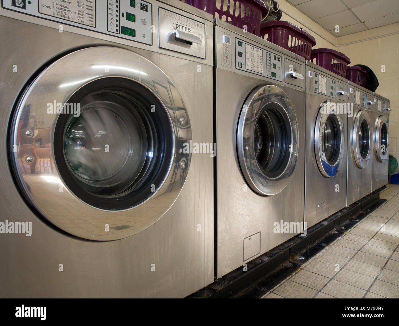Commercial Laundry Systems Stock Photo Alamy