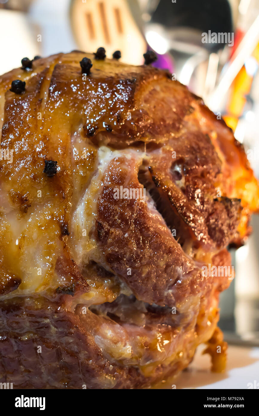 a cooked ham Stock Photo - Alamy