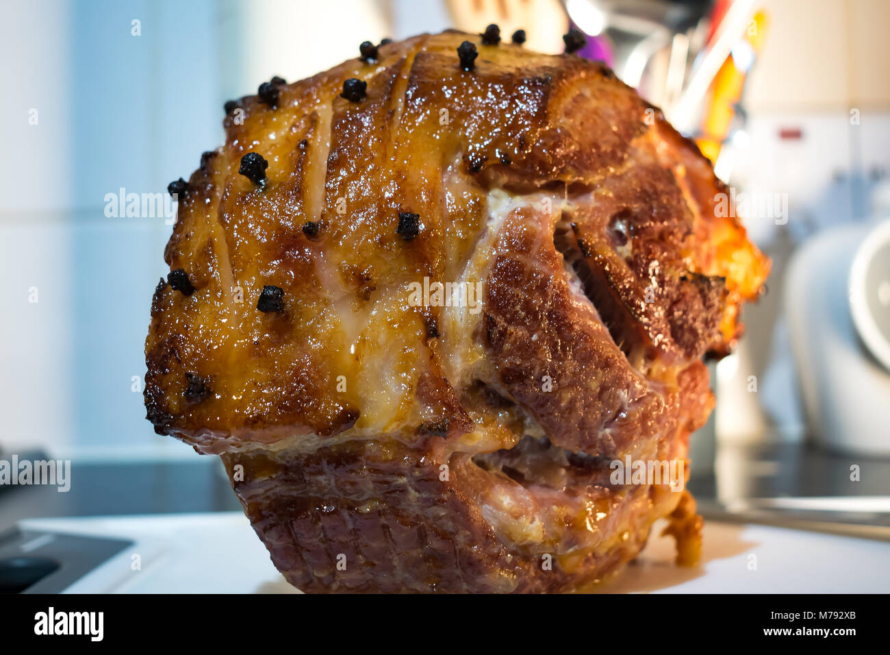 a cooked ham Stock Photo Alamy