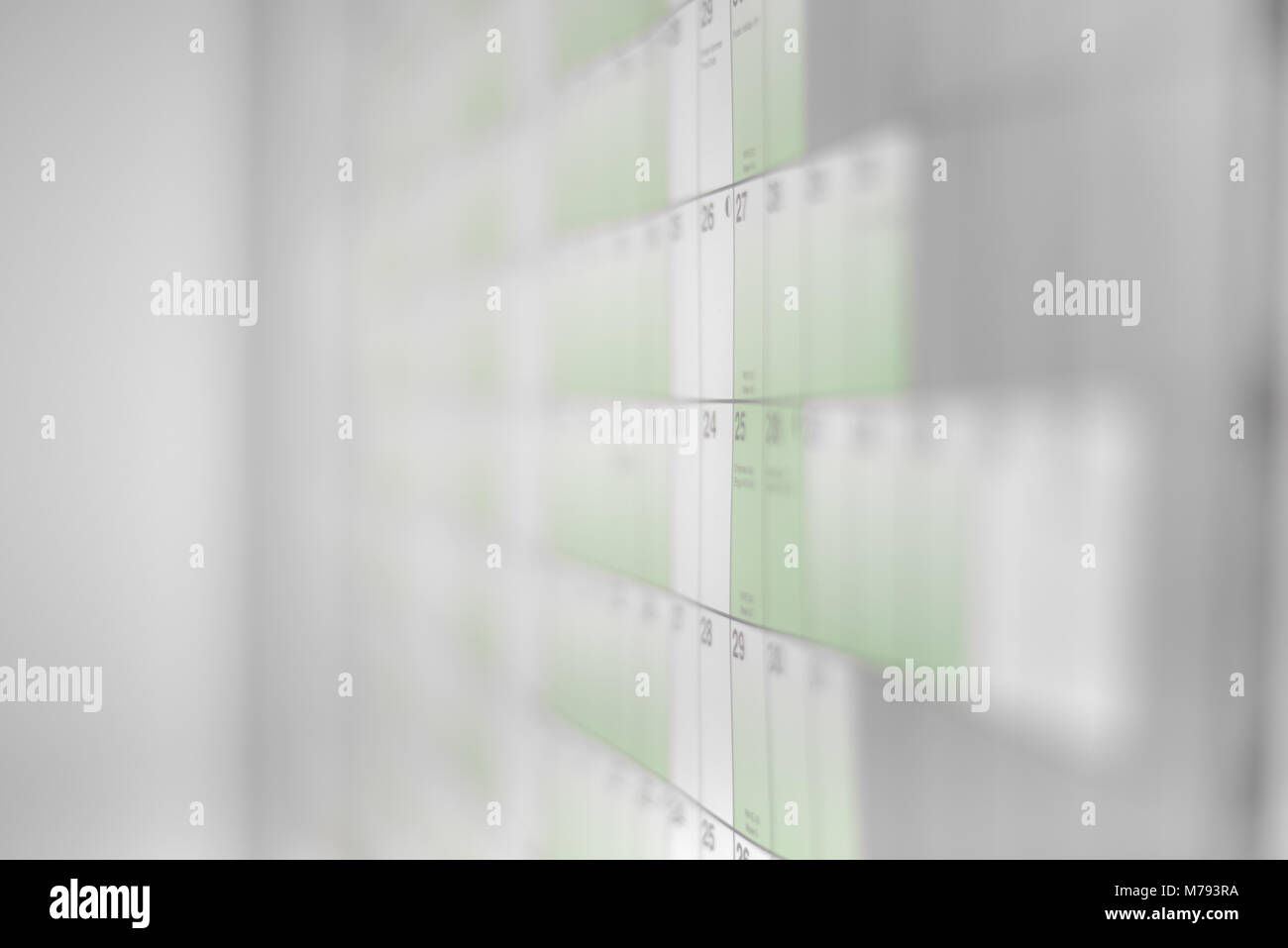 Wall Planner and Calendar Stock Photo Alamy