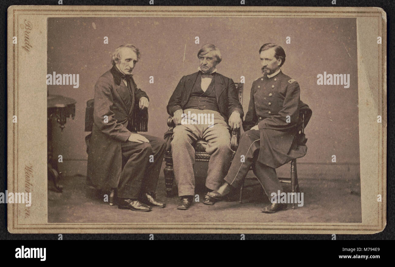 Rep. John Bingham, Judge Joseph Holt, and Brigadier General Henry Burnett, prosecutors for Lincoln assassination trial) - Brady, Washington LCCN2017648736 Stock Photo